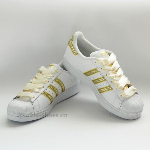 adidas superstar white gold