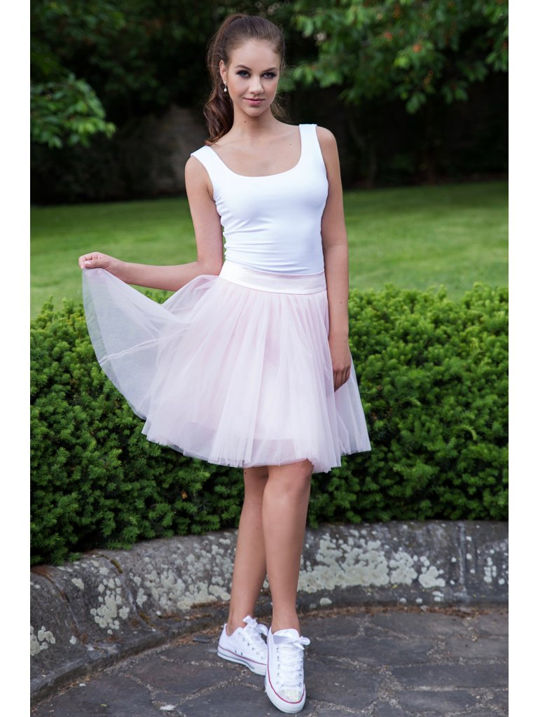 Oboustranná tutu sukně světle růžová OTS010